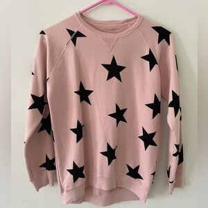 NWT NUNUNU Teen Cotton Star Print Sweatshirt